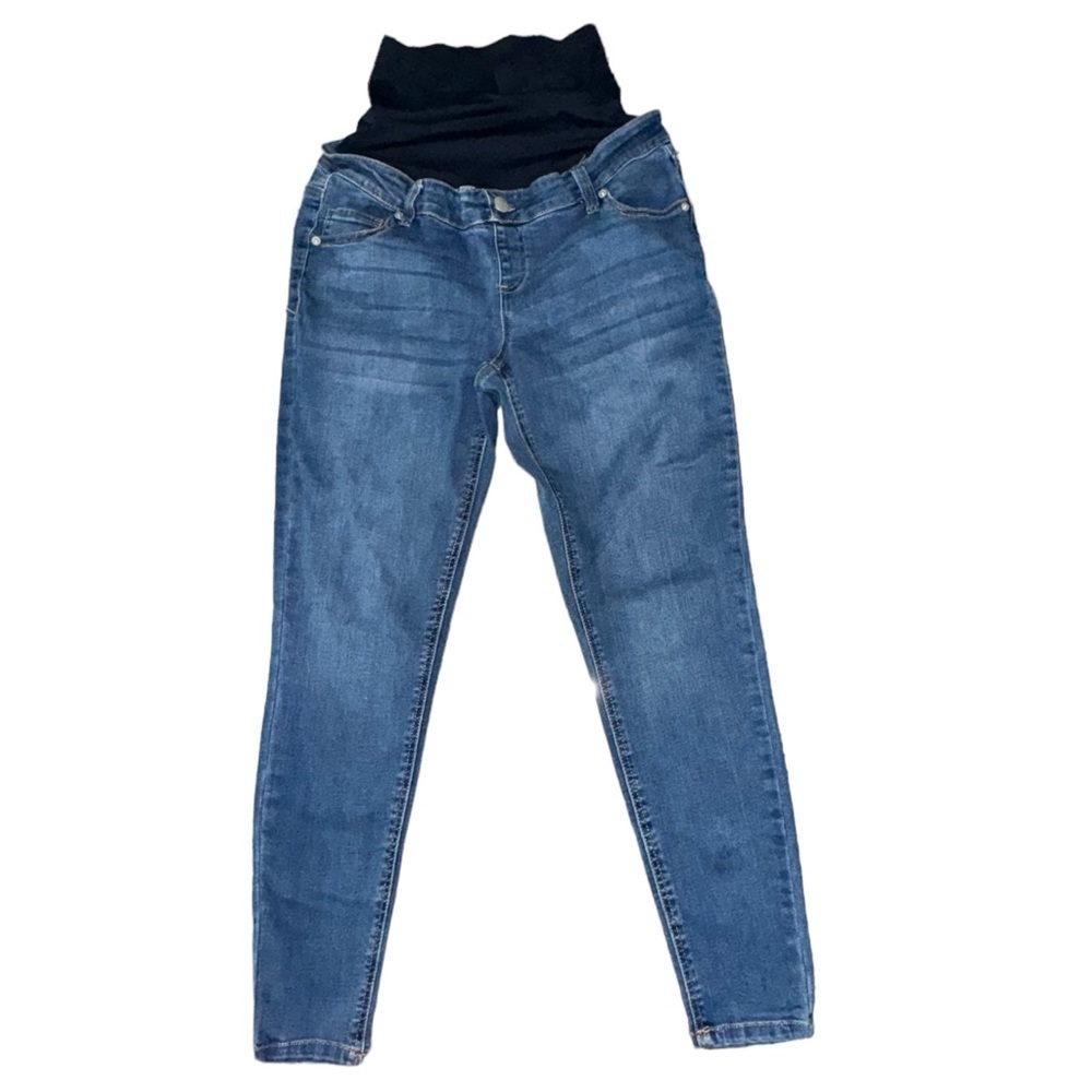 Time and Tru Denim Maternity Skinny Jeans with Belly Band & 5 Pockets